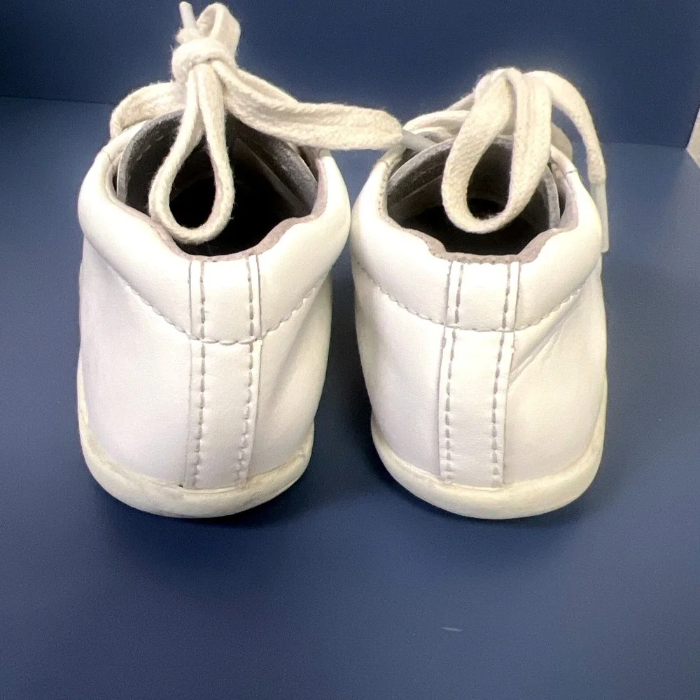 Stride Rite White Elliot Baby Toddler Walking Shoes Boys‎ 4.5W EUC
